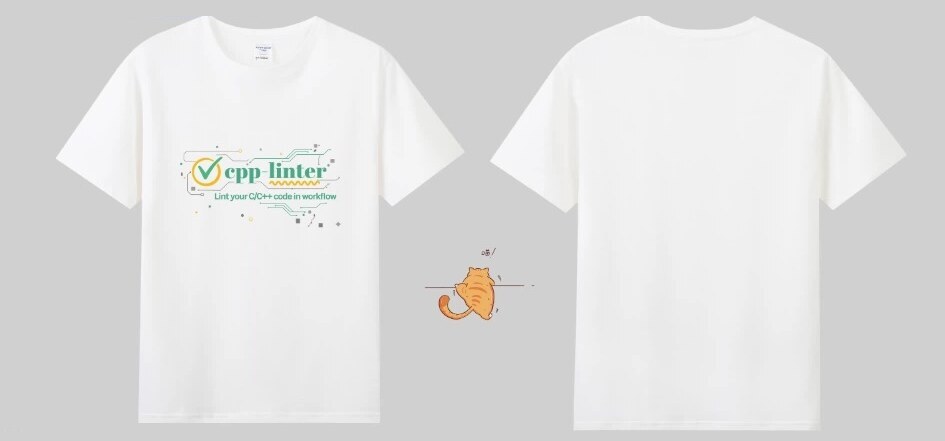 White T-shirt, front and back